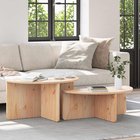 vidaXL Sohvapöytä 2 kpl Luonnollinen 79 x 39,5 x 40 cm Täysi mänty