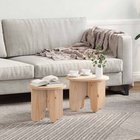 vidaXL Sohvapöytä 2 kpl Luonnollinen 39.5 x 39.5 x 30 cm Täysi Mänty