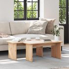 vidaXL Sohvapöytä 2 kpl Luonnollinen 100 x 69 x 35,5 cm Täysi mänty