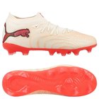 PUMA Future 9 Pro FG/AG The Arrival - Sokeroitu manteli/Valkoinen/Ultra Red/Musta Lapset