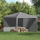 vidaXL Juhlateltan sivuseinä 2 kpl 300 x 195 cm Vaaleanharmaa