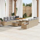 vidaXL Puutarhasohva Setti 11 kpl 10-Istumapaikkojen määrä Beige