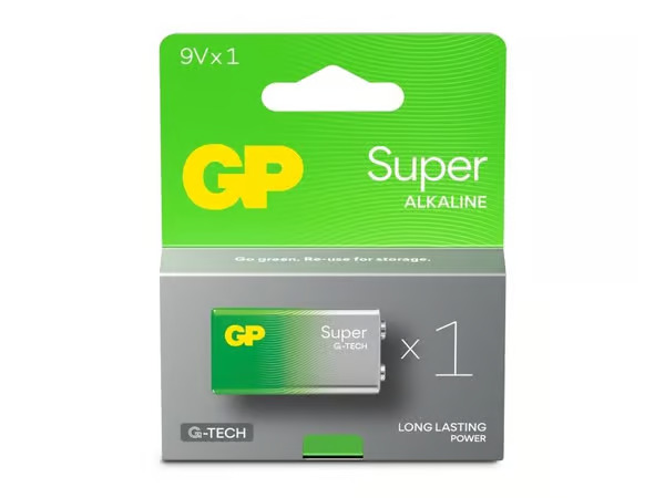 GP Super Alkaline G-TECH 9V Paristo 1-Pack