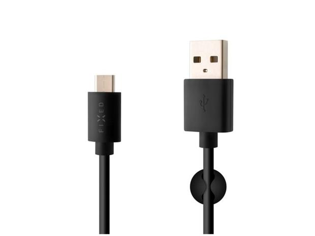 FIXED USB-A / USB-C kaapeli 1m Musta
