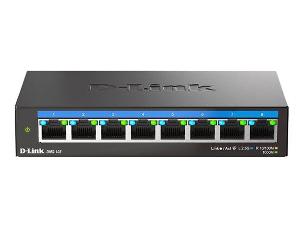 D-Link DMS-108/E 8-Port 2.5G Multi-Gigabit Desktop Switch