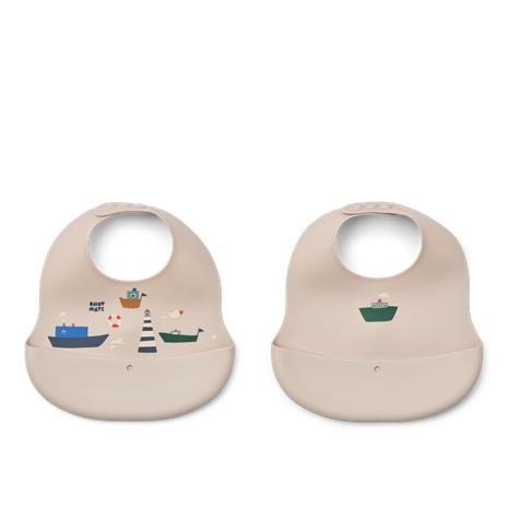 Liewood - Ember Printed Bib - Sailing / Sandy - One size