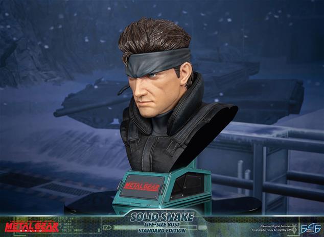 First 4 Figures - Metal Gear Solid Life-Size Bust Resin Statue: Solid Snake (Standard Edition) - Figuuri