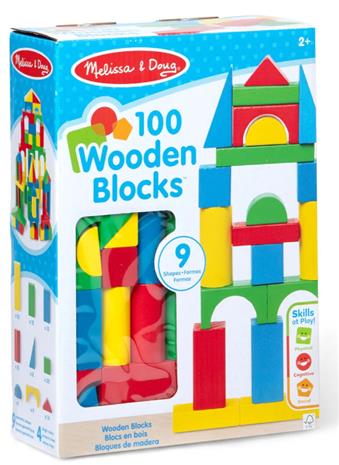 Melissa & Doug Wooden Blocks 100pcs