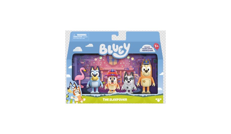 Bluey Sleepover figures 4-pack (S15) – kuva 1/3