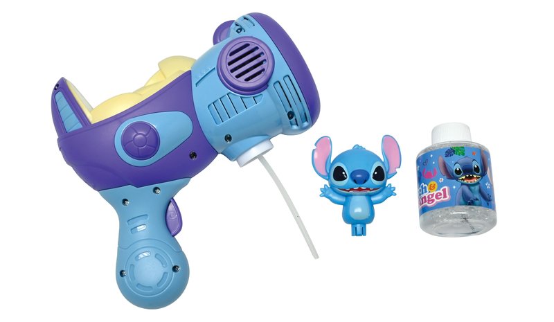 Lexibook - Stitch Electronic Bubble Gun with 3D figurine and light & sound effects (PRB30D)