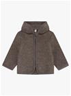 Huttelihut Villafleecetakki Merino + Korvat, Brown Melange, 74