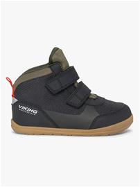 Viking Aspen Barefoot 2V Mid Vedenpitävät Lenkkarit, Black, 36
