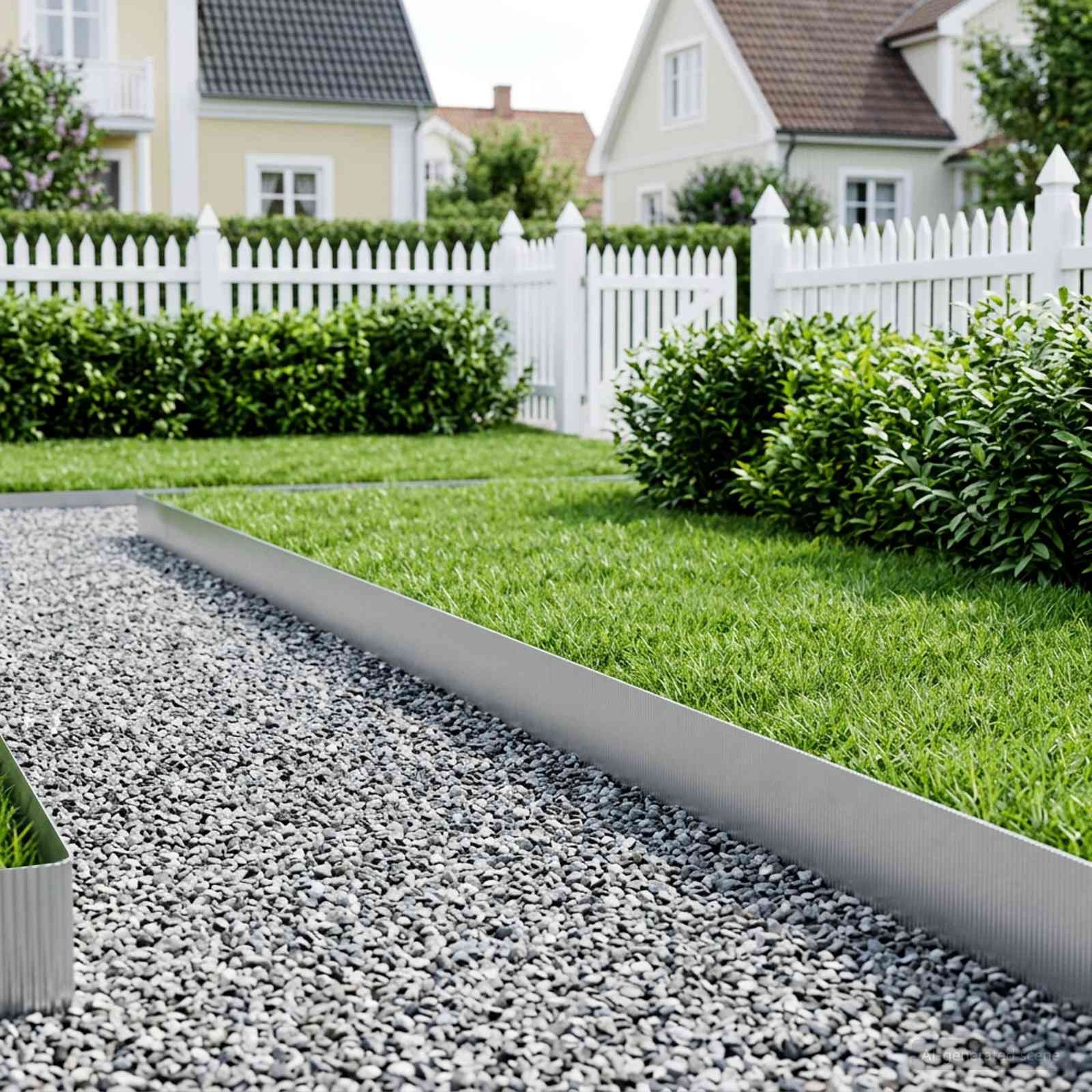vidaxl Nurmireunus 20 m x 25 cm Galvanoitu teräs Hopea