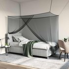vidaXL Hyttysverkko sängylle 3 kpl 156 mesh Musta 220 x 120 x 150 cm