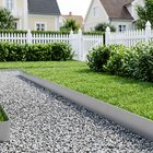 vidaxl Nurmireunus 5 m x 25 cm Galvanoitu teräs Hopea