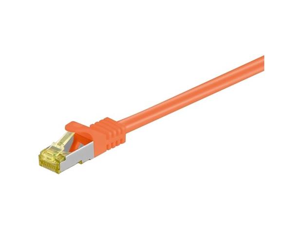 Patchcord Cat 7 S/ftp Pimf 0,25m oranssi – kuva 1/5