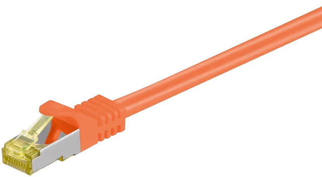 Patchcord Cat 7 S/ftp Pimf 0,25m oranssi – kuva 2/5