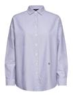 LEXINGTON CLOTHING Pernilla Organic Cotton Oxford Shirt - BLUE/WHITE STRIPE - L