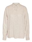 NOISY MAY Nmleilani L/S Loose Shirt Wvn Noos - NATURAL - S