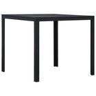 vidaXL Sohvapöytä musta 78x78x74 cm HDPE puutyyli