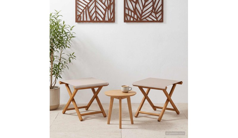 vidaXL Laituri 2 pcs Tiheä Eukalyptuspuu Beige – kuva 1/1
