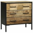 vidaXL Sivupöytä laatikon kanssa 70 x 35 x 70 cm Täysi Mangopuu