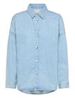 CALVIN KLEIN JEANS Relaxed Linen Denim Shirt Aaron - AARON INDIGO - XXS