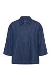 SCOTCH & SODA Lightweight Denim Popover Shirt - WASHED INDIGO - 40