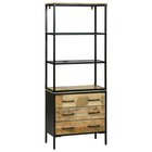 vidaXL Korkea kaappi Ruskea 70 x 35 x 180 cm Kiinteä mango puu