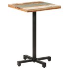 vidaXL Bistropöytä neliö 50x50x75 cm kierrätetty täyspuu