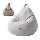 Säkkituoli Mark Adler Comfy 1.0 Grey – harmaa, vakosametti, pehmeä rahi