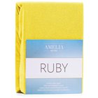 Amelia Home froteelakana kuminauhalla Ruby, 140–160x200+30 cm, keltaisen värinen