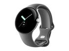 Google Pixel Watch LTE 41mm - Polished Silver fodral med Sport Band - Charcoal
