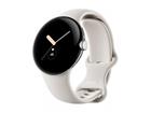 Google Pixel Watch LTE 41mm - Polished Silver fodral med Sport Band - Chalk