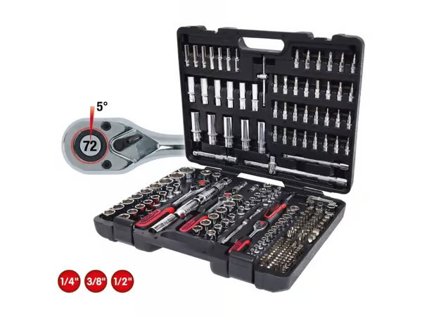 Työkalusarja KS Tools Chrome+; 195 kpl.