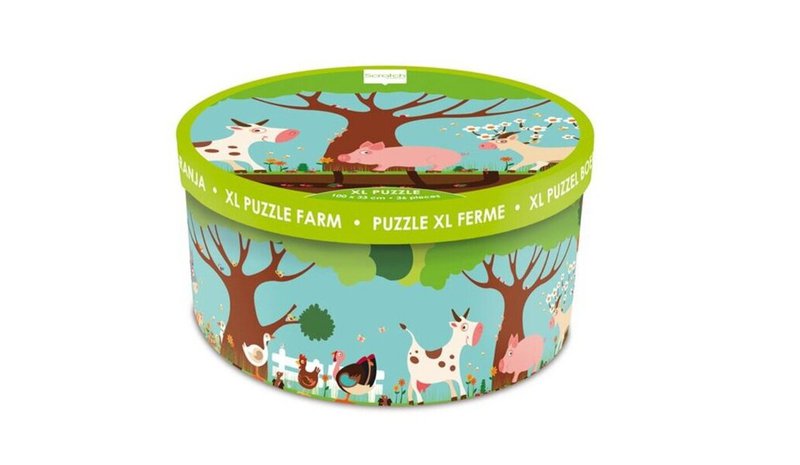 Lattiapalapeli Scratch Floor/ Farm, 6181111, 36 kpl
