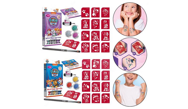 Glitter tatuointisarja lapsille, Paw Patrol – kuva 1/1