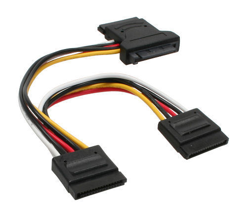 InLine - power splitter - SATA power to SATA power - 15 cm