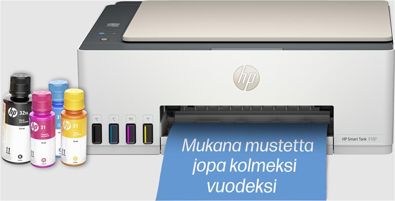 HP Smart Tank 5107 Wireless All-in-One Color Printer, Copier, Scanner – kuva 6/8
