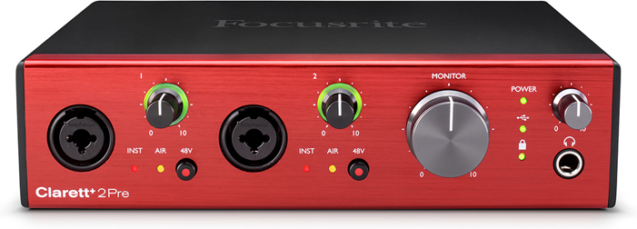 Focusrite Clarett+ 2Pre 10-in/4-out USB-C Audio Interface – kuva 3/3