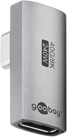 Pro USB-C - USB4 - 90° rotated - adapter - silver