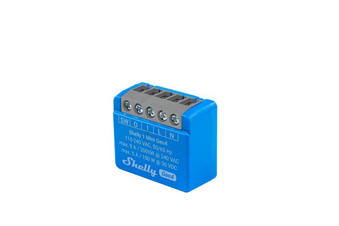 Shelly 1 Mini Gen4 -älyrele, 2-pack