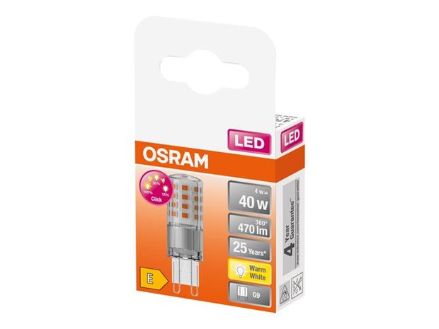 OSRAM OSRAM-LED-lamppu G9 4W 2Â 700Â K, kirkas, 3-Step-dim