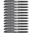 Pilot 399213 Rollerball kynä pyyhekumilla, hieno Hitec kärki, musta, 12 kpl pakkaus