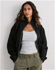 Nelly - Musta - Knit Bomber Jacket