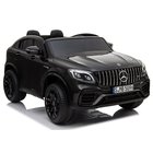 Sähköauto lapsille Mercedes GLC 63S, musta lakattu, MP4