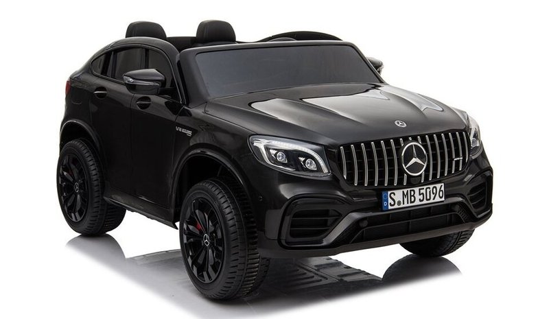 Sähköauto lapsille Mercedes GLC 63S, musta lakattu, MP4
