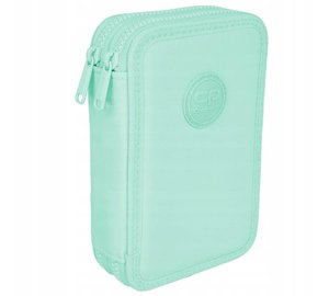 Kaksiosastoinen kynäkotelo tarvikkeilla, CoolPack, pastelli minttuinen