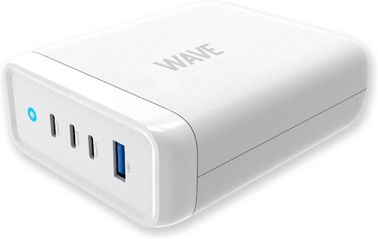 Wave 100W USB Charging Station 3x USB-C + 1x USB-A White