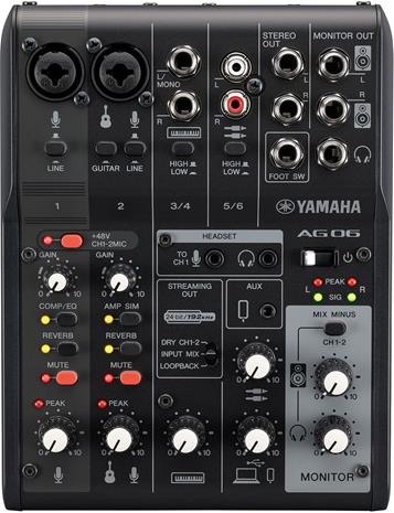 Yamaha AG06MK2 6 channels Black